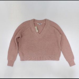Blush Pink V-neck Madewell Women’s Knit Sweater